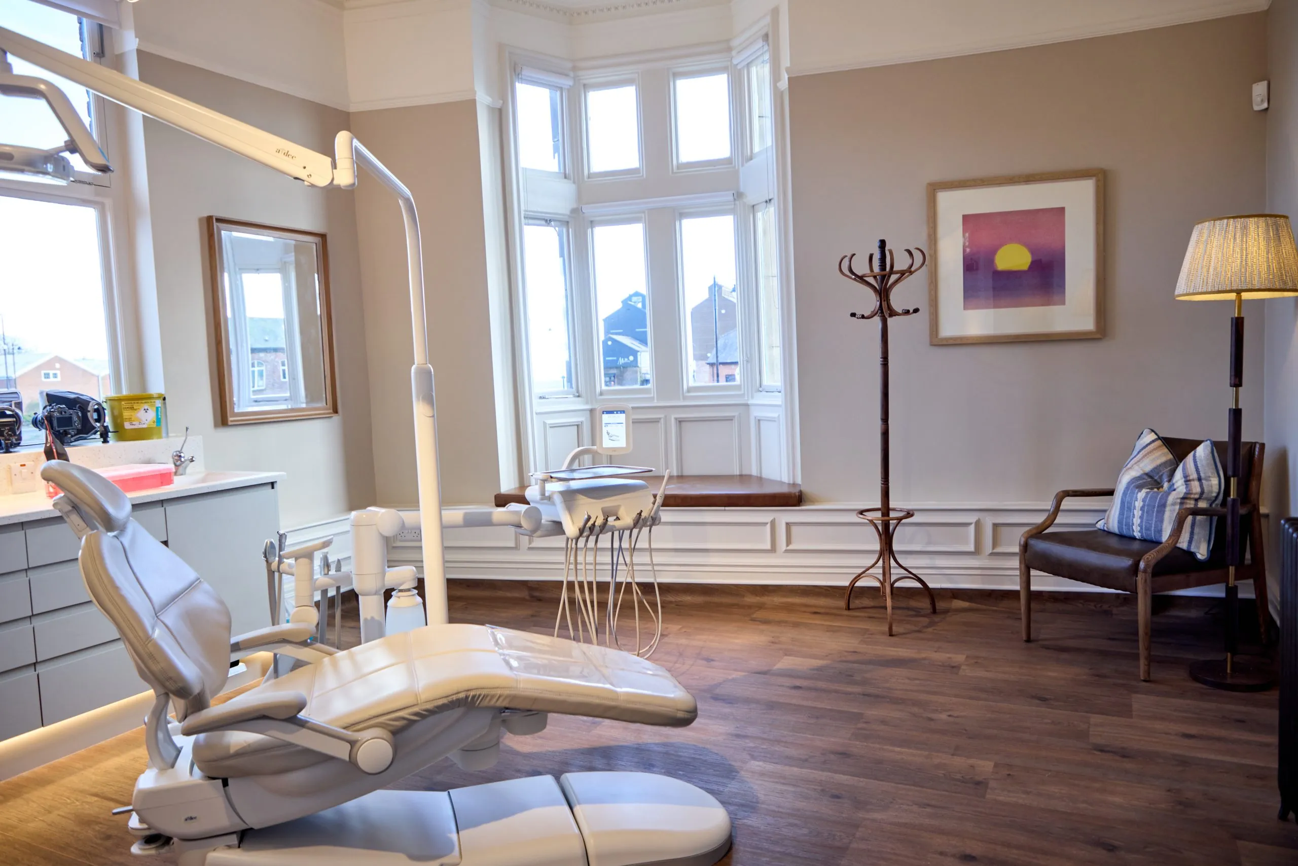 Dental surgery with window seat and coastal views at Union Quay Dental, Tynemouth