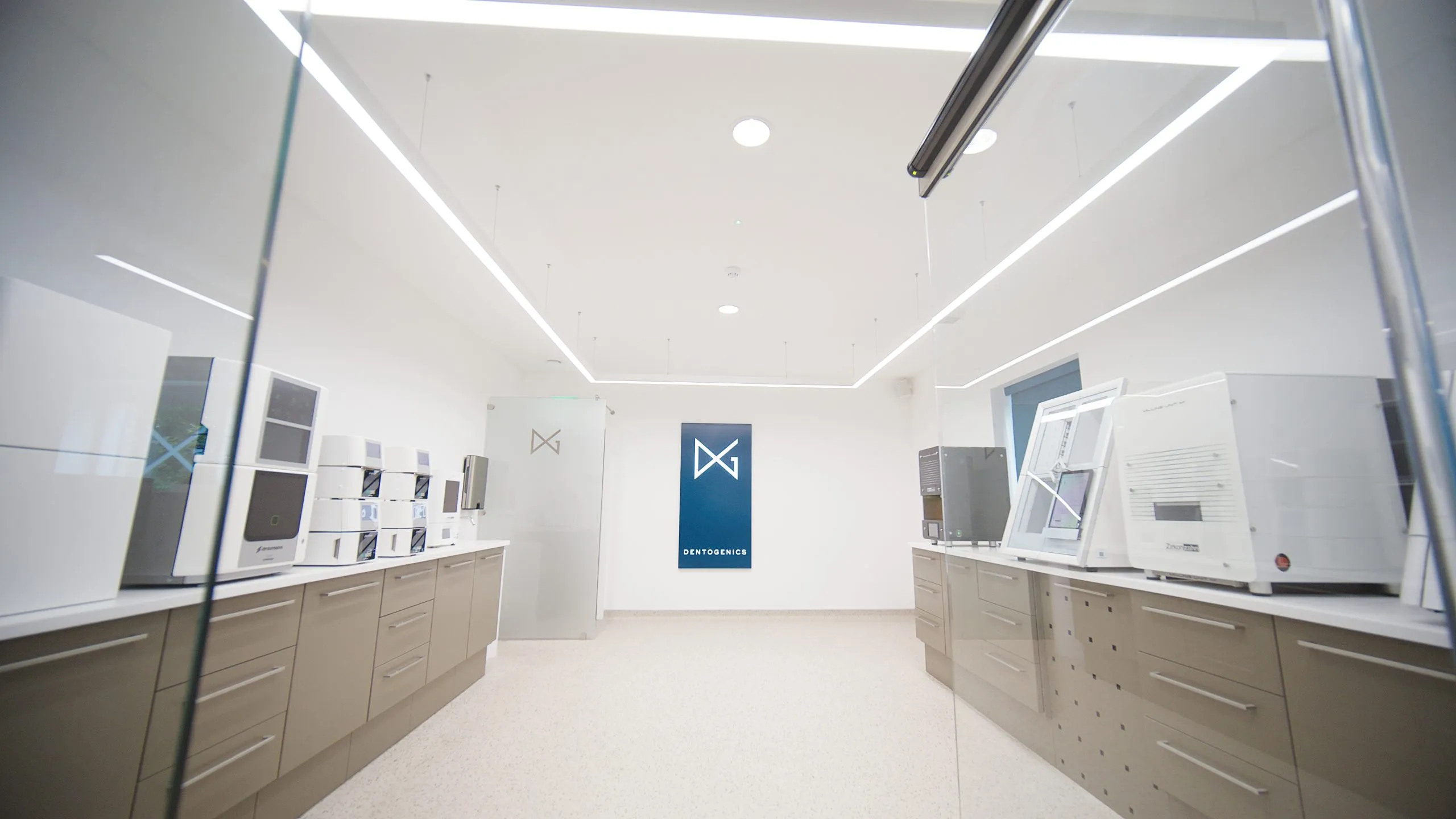 Decontamination room with clinical cabinetry at Infinity Dental Suite, Harrogate